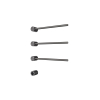 Hotbath &MORE Handdoekradiator - 50x57cm - rond - 3 stangen - horizontaal - met schakelaar - PVD - geborsteld gunmetal (antraciet) SW1245694