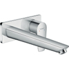 Hansgrohe Talis e Eengreeps wastafelmengkraan - afbouwdeel - voor wandmontage plaat - voorsprong 225 mm en PushOpen - afvoerplug - hoogglans chroom SW28990