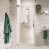 Sealskin Pure Nisdeur - 100x200cm - helder glas - 8mm - antikalklaag - zilver hoogglans SW1079868