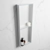 Mondiaz Easy nis 29.5x149.5x8cm voor Inbouw/opbouw 2 open vakken Solid surface Talc/Clay SW643829