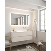 Mondiaz VICA ensemble de meuble de salle de bain - 120cm - meuble sous-vasque lin - 4 tiroirs - lavabo lune droite - sans trou de robinet version XL 60cm de haut SW1090509