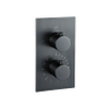 Fortifura Calvi Thermostatische Inbouwkraan - inbouwdeel - PVD - geborsteld gunmetal (antraciet) SW721170