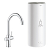 GROHE Red New Robinet d'eau bouillante 3-en-1 avec bec C et chauffe-eau L-size Chrome SW108060
