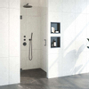 BRAUER Void porte de niche verre clair 80x200 réversible incl. traitement anticalcaire PVD gunmetal brossé SW723894