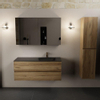 Mondiaz AIVY Ensemble de meuble - 120x45x50cm - 1 trou de robinet - 1 vasque Urban Solid surface - Droite - 2 tiroirs - avec miroir - Melamine Chai SW892414