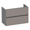 BRAUER Adore Ensemble de meuble de salle de bains - 80x39x55cm - 2 tiroirs - fermeture en douceur - sans poignée - lavabo en céramique - avec trou de robinet - blanc - taupe mat SW1237953