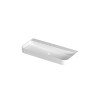 INK Duomo Wastafel - 100x45x10cm - opbouw - afgeronde hoeken - 1 kraangat - polystone - mat wit SW1405613