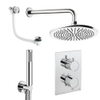 Crosswater MPRO inbouw regendoucheset – Ø30 cm hoofddouche – staafhanddouche – 2 hendels – badafvoer – chroom SW1472580