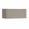 H&R Badmeubelen Juice Wastafelonderkast - 100x45x40cm - afgeronde hoeken - 1 lade - geïntegreerde greep - olive SW1259200