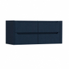 H&R Badmeubelen Juice Wastafelonderkast - 120x45x50cm - rechterhoek afgerond - 4 lades - geïntegreerde greep - blue oak SW1570831