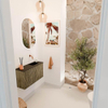 Mondiaz JOYA 70cm toiletmeubel - kleur Dusk - Wastafel FAYE positie Rechts Zonder kraangat kleur Urban. SW1421697