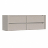 H&R Badmeubelen Juice Wastafelonderkast - 160x45x50cm - rechterhoek afgerond - 4 lades - geïntegreerde greep - beige mat SW1490821