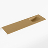Mondiaz LEX Fontaine - 110x30x0.9cm - lavabo à droite - sans trous de robinet - pour meuble de toilettes - Solid surface - Oro SW1026012