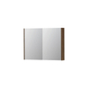 INK SPK2 Chocolate spiegelkast – 100x74x14 cm – 2 deuren, dubbelzijdige spiegeldeuren – Massief Eiken mat SW440043