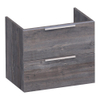 BRAUER EVO Petit Meuble Sous Lavabo - 60x39x50cm - 2 tiroirs softclose - poignée standard - 1 découpe pour siphon - MFC - gris Canyon SW499341