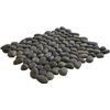La mosaïque en pierre naturelle Mosaic Factory - 30,5x30cm - carrelage mural et de sol - Organique - Pierre de rivière Gris Foncé Mat SW66205