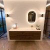 Mondiaz CIRO-DLUX Badkamermeubelset - 170x45x50cm - Solid surface wastafel Ostra - 1 wasbak Rechts - zonder kraangaten - 4 lades - Dusk SW1533450