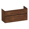 BRAUER Delight Edge meuble sous-lavabo 120 2 tiroirs softclose - sans poignées - 1 découpe pour siphon - Forest Cacao SW1198781