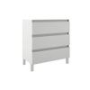 Saniclass Chaci PLUS Meuble de salle de bain - 80x86x46cm - plan de toilette - 3 tiroirs - ovale miroir - blanc mat SW955615