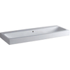 Geberit ICon wastafel - 120x48.5x16cm - 1 wasbak - 0 kraangaten - met overloopgat - keramiek - glans wit SW417141