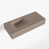 MONDIAZ LEX Opbouwwastafel 70x30x12cm 0 kraangaten wasbak links Solid Surface Smoke mat SW476479 MONDIAZ LEX Opbouwwastafel 70x30x12cm 0 kraangaten wasbak links Solid Surface Smoke mat SW476479