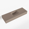 MONDIAZ LEX Opbouwwastafel 90x30x12cm 0 kraangaten wasbak midden Solid Surface Smoke mat SW476462 MONDIAZ LEX Opbouwwastafel 90x30x12cm 0 kraangaten wasbak midden Solid Surface Smoke mat SW476462