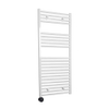 Sanicare Radiateur électrique - 111.8x60cm - 730W - design - thermostat - noir - en bas à gauche - blanc SW890901
