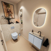 MONDIAZ TURE-DLUX 60cm toiletmeubel Clay. EDEN wastafel Ostra positie midden. Met 1 kraangat. SW1104763