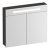 BRAUER Promise armoire de toilette – 80 x 70 x 15 cm – LED directe en haut – 2 portes – Timber Anthracite SW1203723