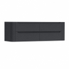 H&R Badmeubelen Juice Wastafelonderkast - 140x45x50cm - afgeronde hoeken - 4 lades - geïntegreerde greep - Dark blue mat SW1490319