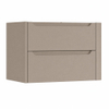 H&R Badmeubelen Juice Wastafelonderkast - 80x45x50cm - rechterhoek afgerond - 2 lades - geïntegreerde greep - Olive SW1488975