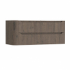 H&R Badmeubelen Juice Meuble sous lavabo - 120x45x50cm - angle gauche arrondi - 2 tiroirs - poignée intégrée - chêne Tucson SW1489873