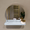 Mondiaz SPOT miroir – Ø 30 cm – avec tablette – Clay (brun) SW1235502
