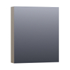 Saniclass Dual spiegelkast 60x70x15cm verlichting geintegreerd rechthoek 1 draaideur Hoogglans Taupe MDF SW371738 Saniclass Dual spiegelkast 60x70x15cm verlichting geintegreerd rechthoek 1 draaideur Hoogglans Taupe MDF SW371738