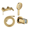 Grohe Essence Badset - badkraan - handdouche - handdouchehouder - doucheslang - cool sunrise (goud) SW1574558