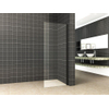 Wiesbaden Side Zijwand - voor nis schuifdeur - 90x200cm - 8mm - nano helder glas - mat zwart SW522632