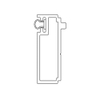 Sealskin Inc. Profil d'élargissement pour portes pivotantes 1cm de large et 200cm de haut Argent haut brillant SW771709