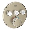 Grohe Grohtherm smartcontrol vanne thermostatique encastrée avec inverseur pour 3 fonctions rond nickel brossé SW354650 Grohe Grohtherm smartcontrol vanne thermostatique encastrée avec inverseur pour 3 fonctions rond nickel brossé SW354650