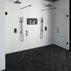 Saniclass Create profielloze nis cabine XL 296.9x200cm met stabilisatiestangen Zwart SW486648 Saniclass Create profielloze nis cabine XL 296.9x200cm met stabilisatiestangen Zwart SW486648