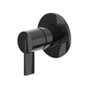 IVY Pact Partie apparente - pour mitigeur de douche encastré - monocommande - rosace ronde - Chrome noir PVD SW1030961