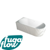 FugaFlow Eccelente Anta baignoire semi-îlot d'angle - nervuré - gauche - 170x80x58cm - avec vidage - acrylique - blanc mat SW1123255