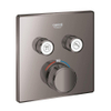 Grohe Grohtherm SmartControl Inbouwthermostaat - 3 knoppen - vierkant - hard graphite (antraciet) SW484556