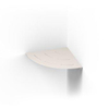 Looox Storage Collection Étagère d'angle – 30 cm – bords arrondis – blanc cassé mat SW1444030