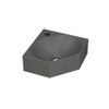 INK Matrix hoekfontein 27x27x10cm 1 kraangat quartz grijs SW647503 INK Matrix hoekfontein 27x27x10cm 1 kraangat quartz grijs SW647503