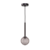 Astro Tacoma Pendant Suspension - 230V - IP44 - bulbeux - cannelé - verre fumé - noir mat SW1566137