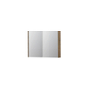 INK SPK1 armoire de toilette – 80 x 60 x 14 cm – 2 portes, portes-miroir double face – Chêne Naturel mat SW486531