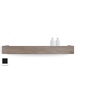 Looox Wood collection étagère BoX 90cm avec plaque de fond noire mate chêne noir mat SW73152