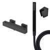 Adema Alcedo Robinet de douche thermostatique carré avec douchette et flexible de douche conique Noir mat SW444784 Adema Alcedo Robinet de douche thermostatique carré avec douchette et flexible de douche conique Noir mat SW444784