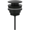 Villeroy & Boch Universal bonde de vidage - push to open - Rond - noir mat SW974410