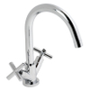 Plieger Cross robinet de cuisine 1 trou avec bec tournant et poignée croix chrome SW243343